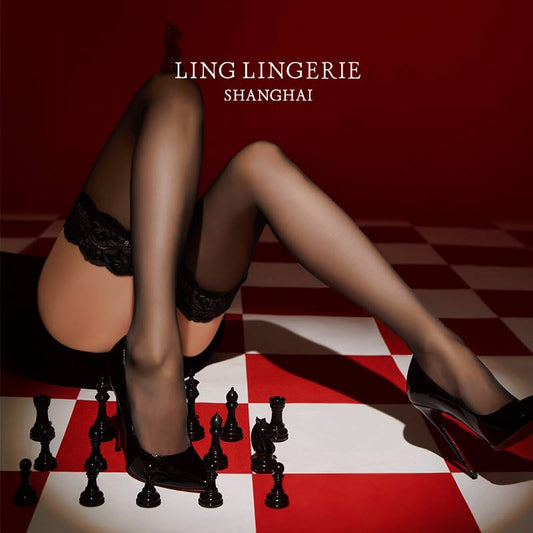 「绫」【秘】娇艳之选 性感3D薄透蕾丝防滑高长筒袜