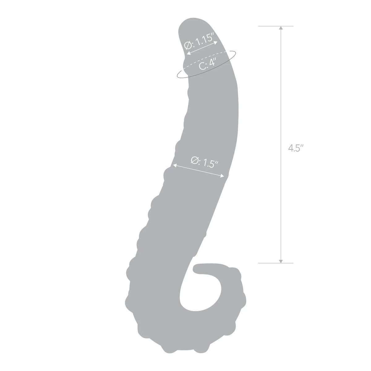 Gläs Lick-it Tentacle 触手玻璃阳具 - 6英寸