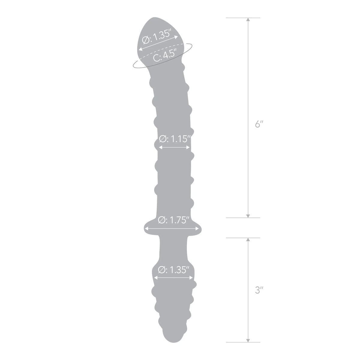 Gläs Mr. Swirly 双头玻璃阳具- 10英寸