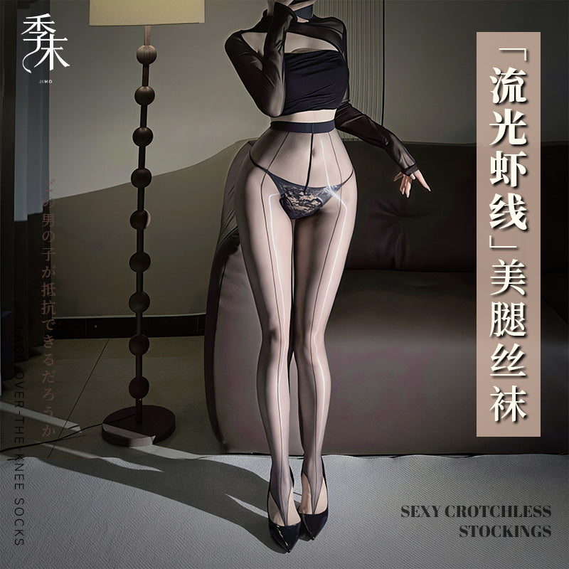 「摩登时代」512针超薄1D超滑极光双虾线夹脚趾丝袜.