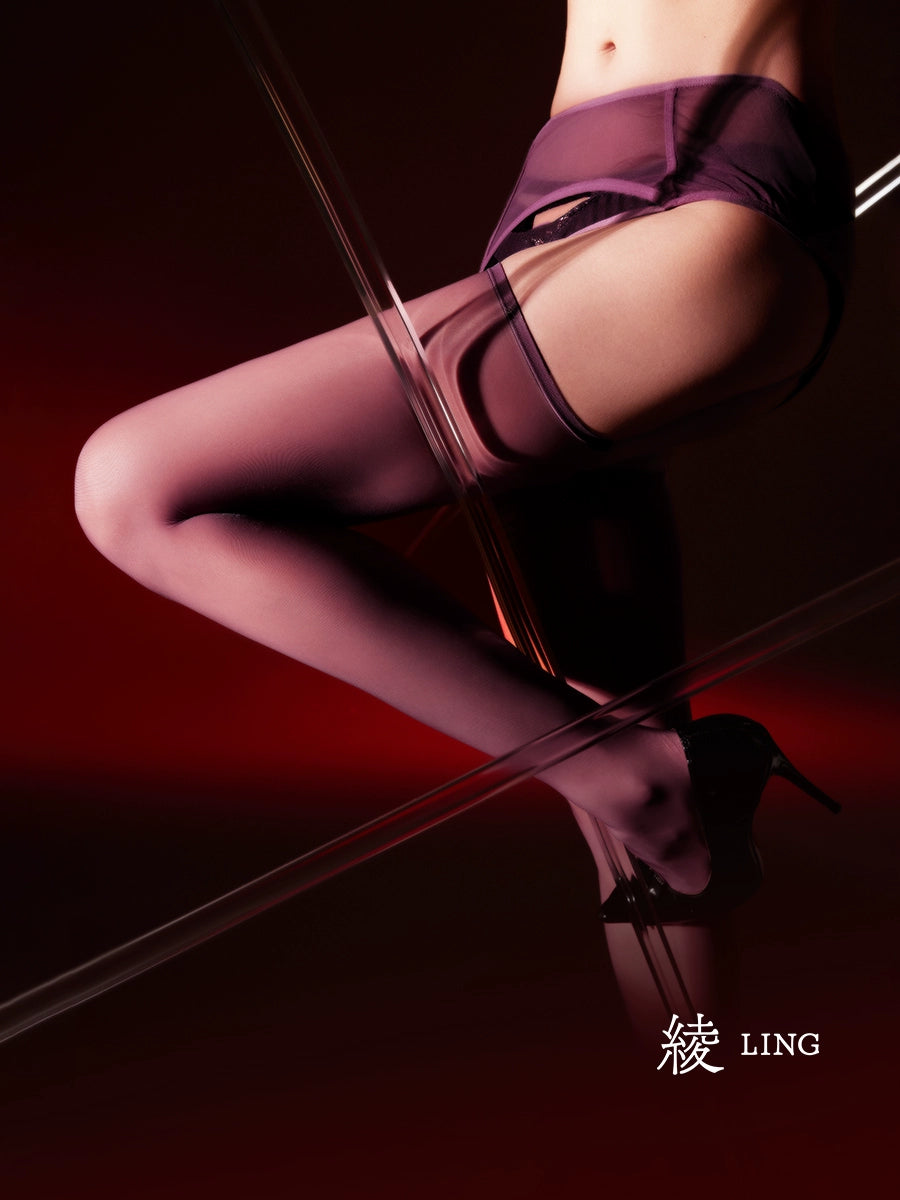 「绫」新品「霓虹」云缎™3D多色极简性感高腰网纱吊带款