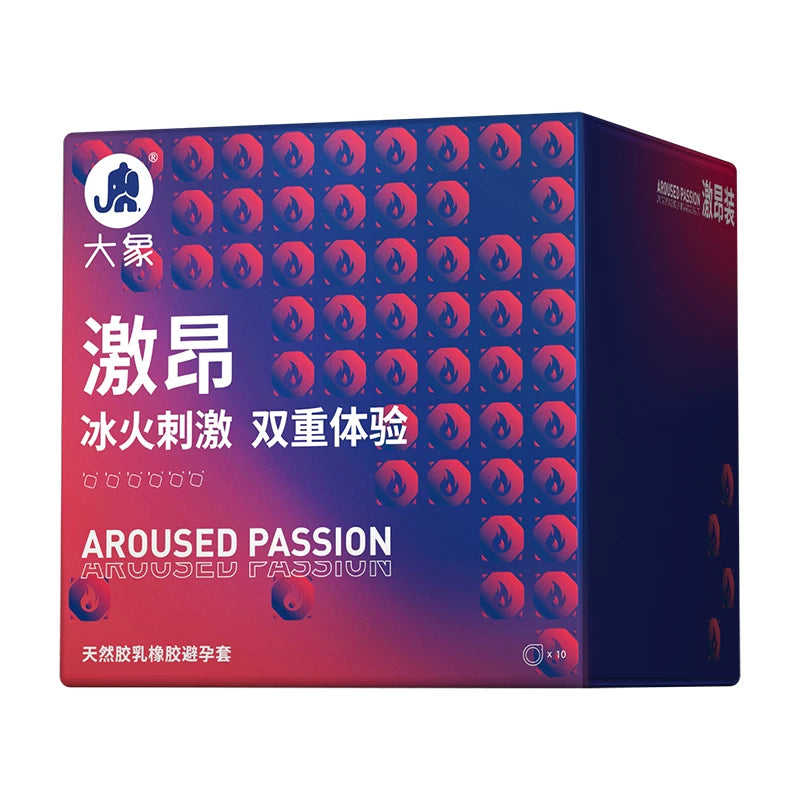大象激昂冰火两重天双重体验避孕套 - 10只装