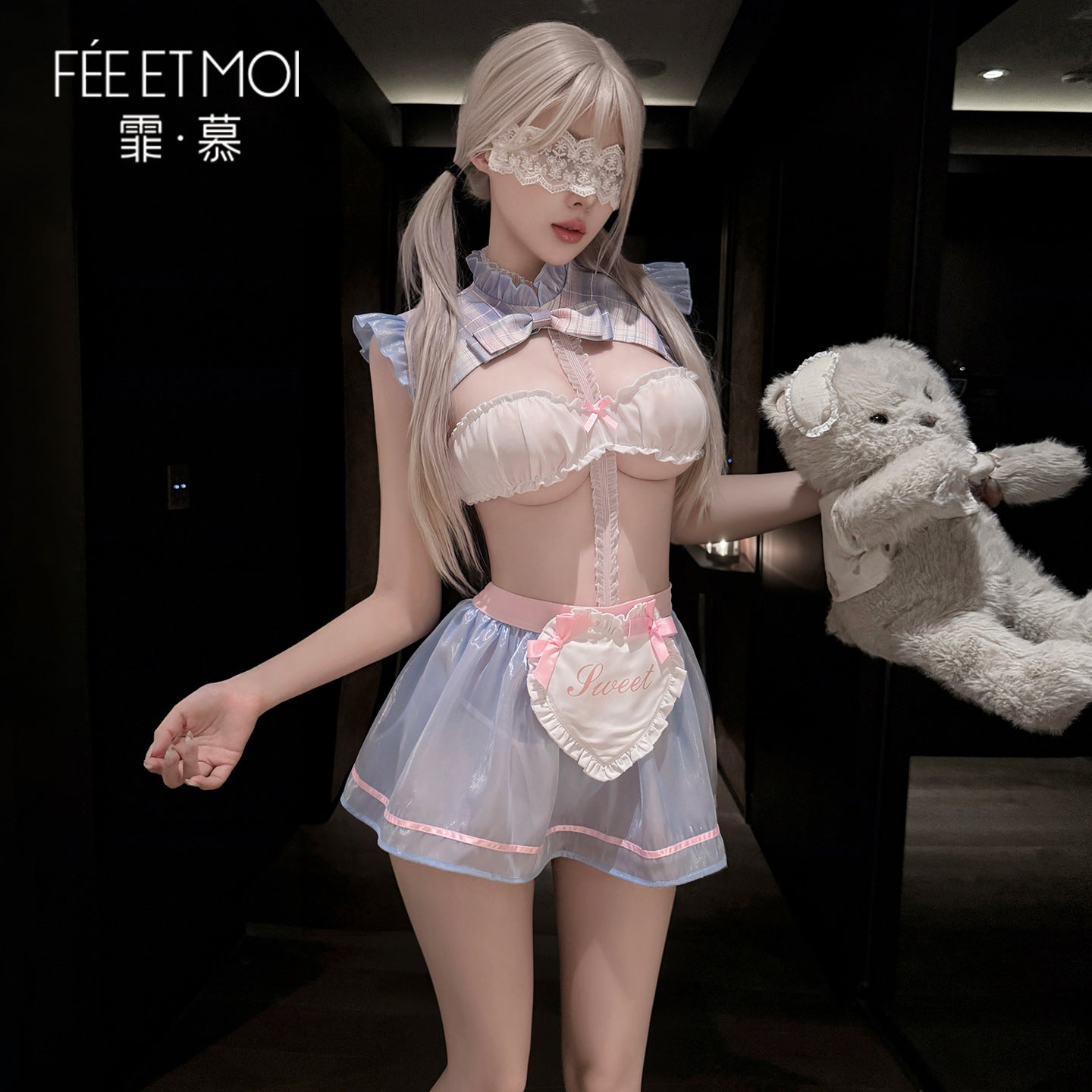 甜梦邀约 JK风格抹胸可爱女仆制服套装.