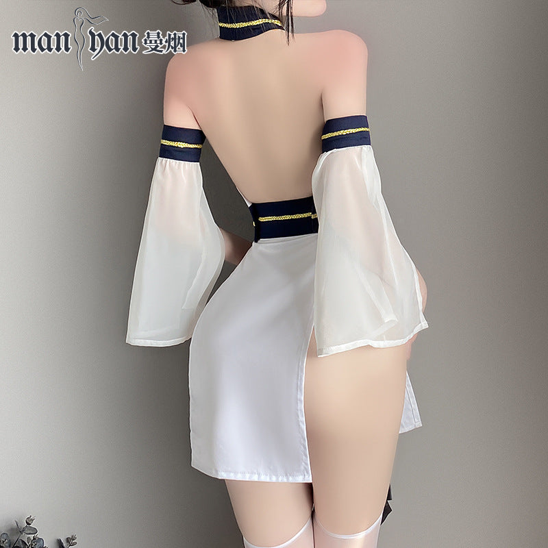 东瀛和风美人挂脖高开叉和服