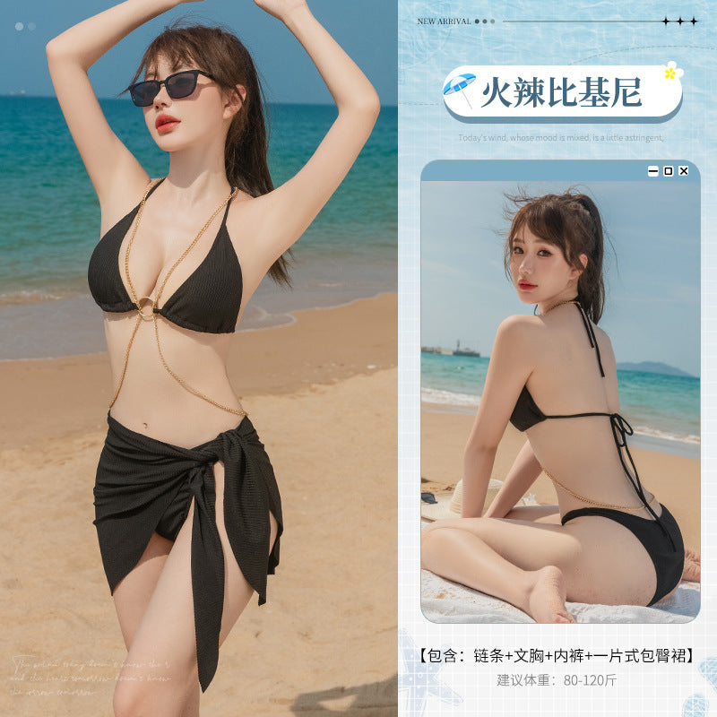 深V御姐 清凉夏日海滩比基尼泳衣泳装制服