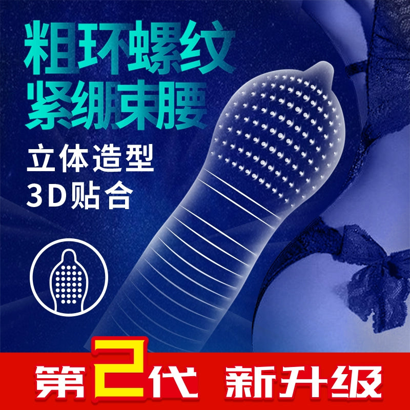 倍力乐3D螺纹颗粒避孕套10只装