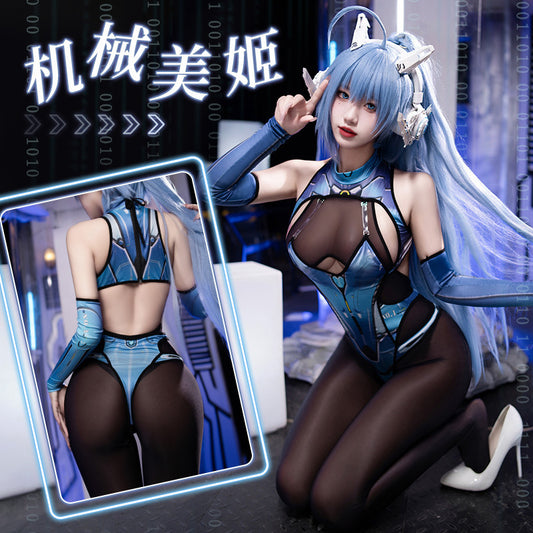 机械美姬 赛博未来透臀cos扮演战斗姬套装.