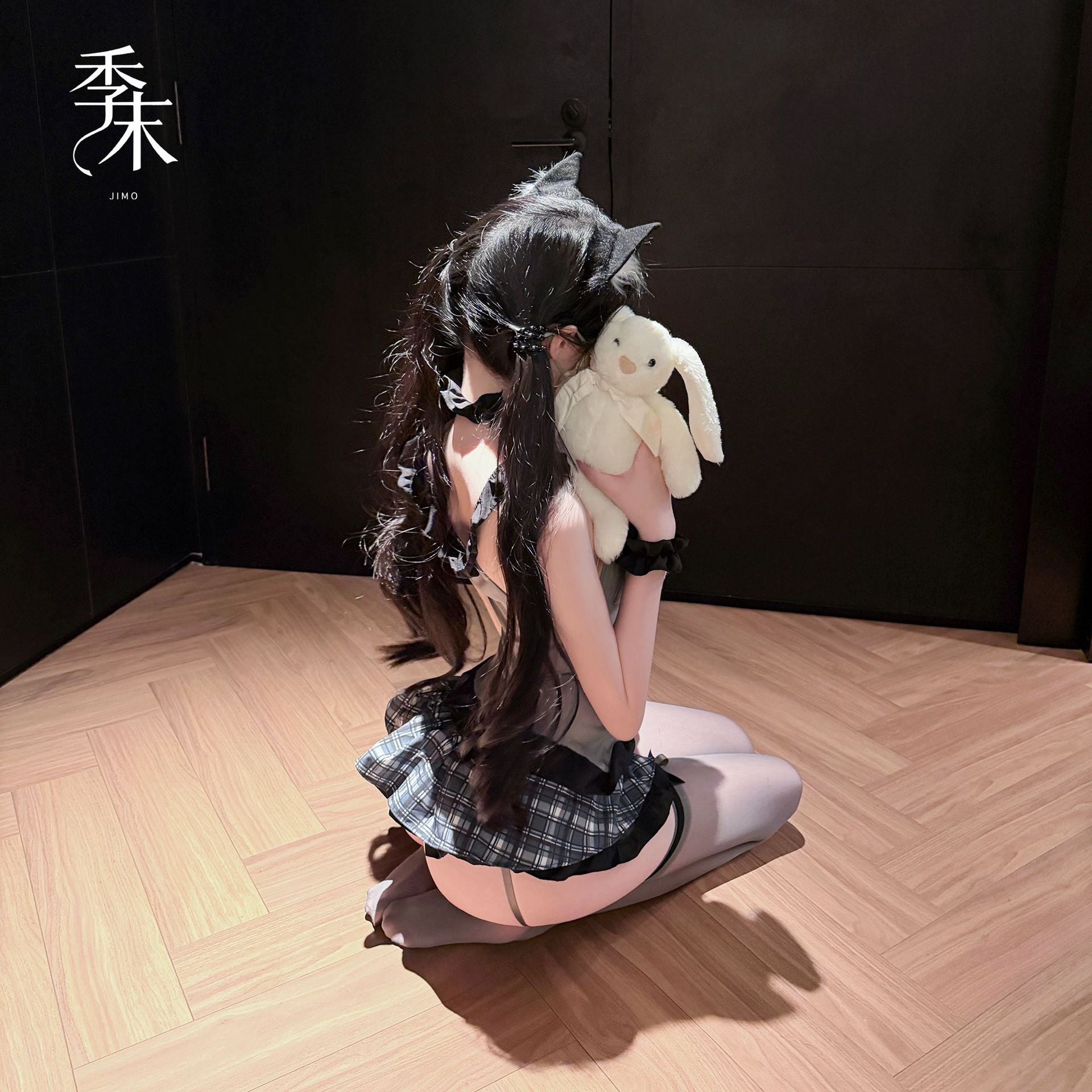 甜辣学妹 纯欲学院风JK木耳边制服.