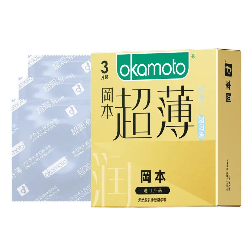 冈本Okamoto超润滑超薄避孕套 - 3只/10只装