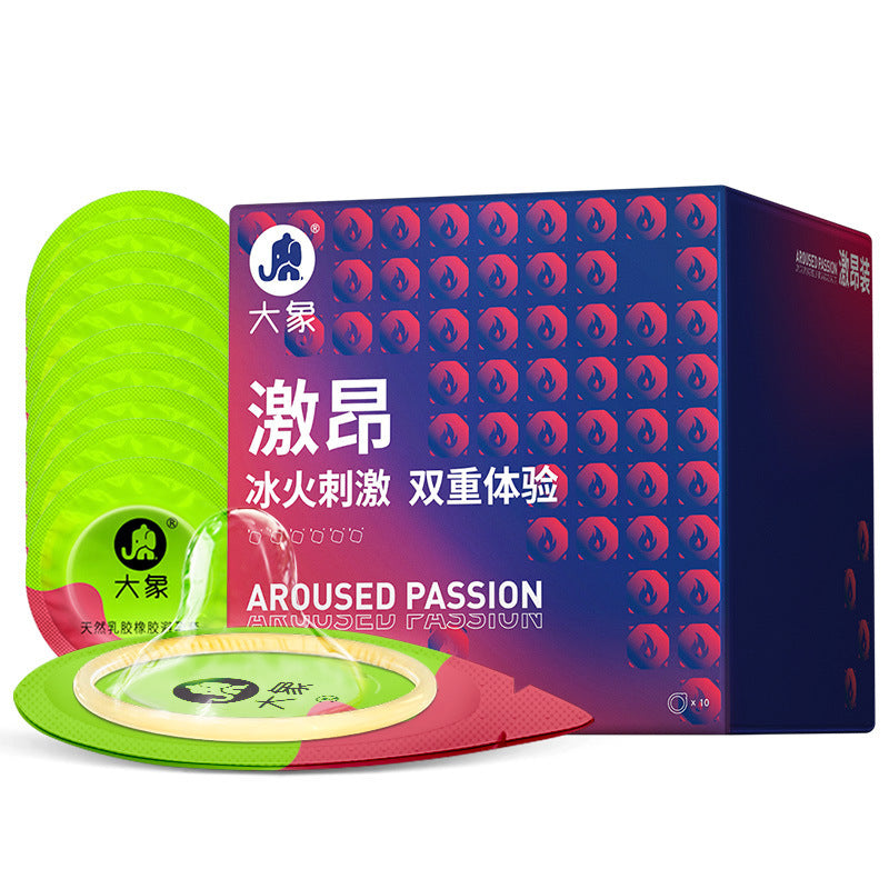 大象激昂冰火两重天双重体验避孕套 - 10只装