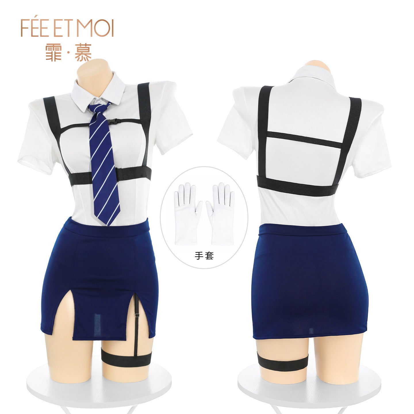 调情教官 热辣兔女郎教官束缚制服套装.
