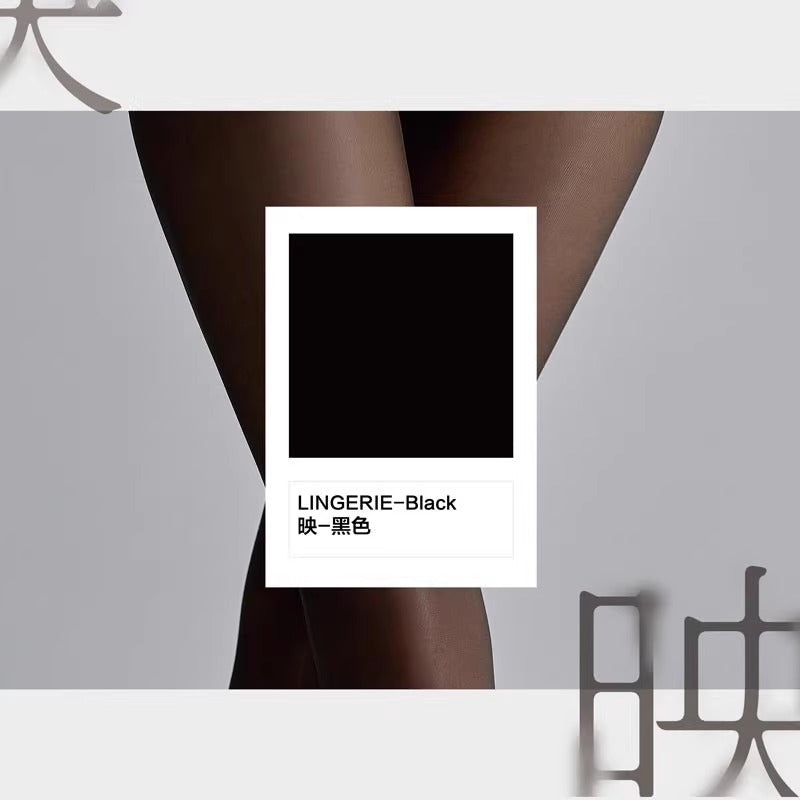 「绫」[映] 双层腰大开裆连裤袜油亮丝袜 - 蜜桃臀款