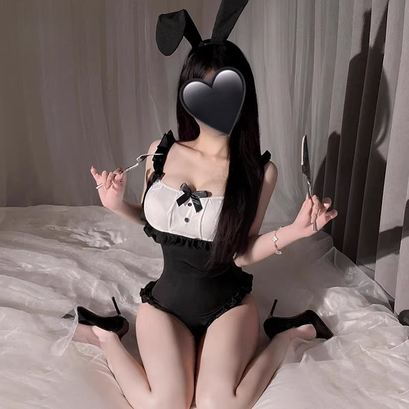 兔兔女仆 微醺之夜cos兔女郎连体衣