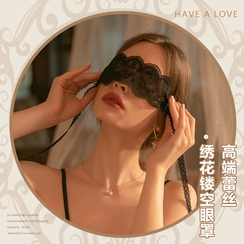 蕾丝飘带绣花镂空眼罩-9Rabbit北美情趣用品