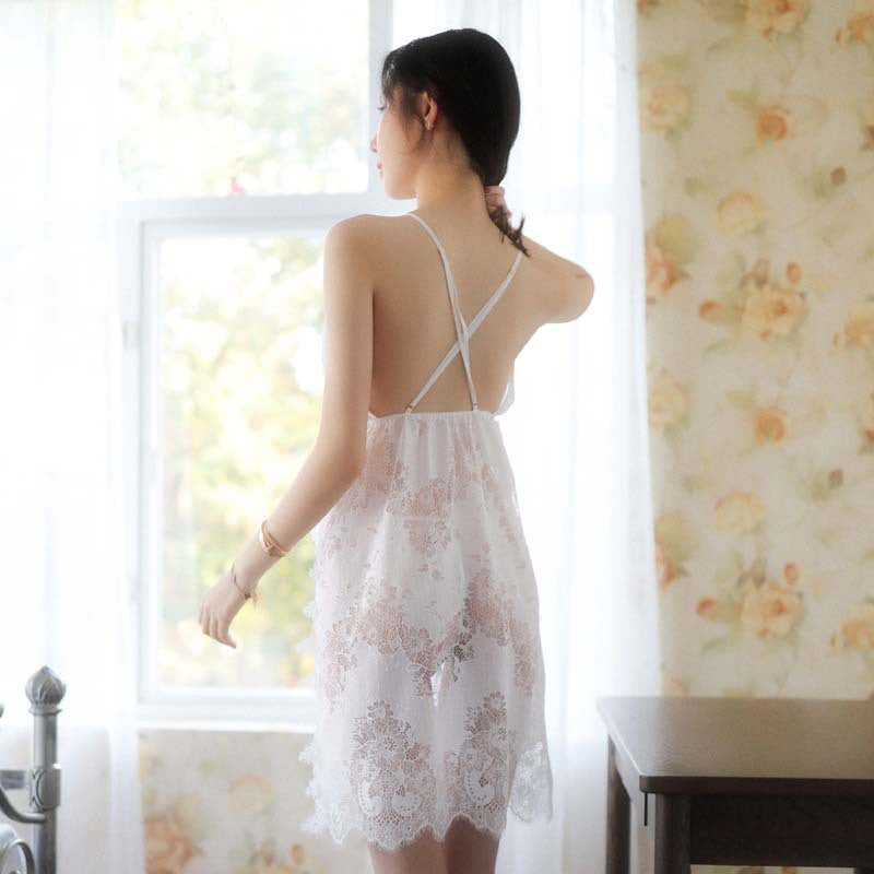 孤恋花透明侧开叉吊带睡裙-9Rabbit北美情趣用品