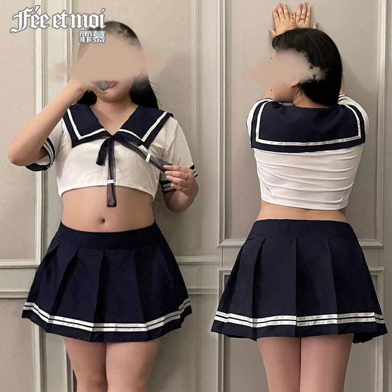 清纯可爱露腰学生制服 - 特大码-9Rabbit北美情趣用品