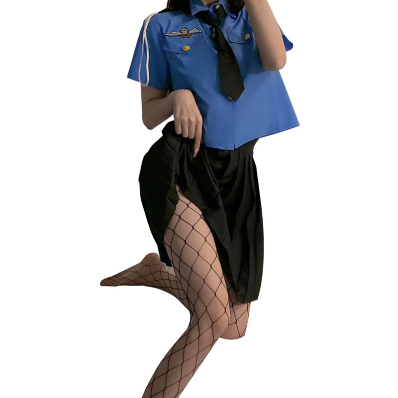 高腰瘦身百褶裙性感女警职业套装-9Rabbit北美情趣用品