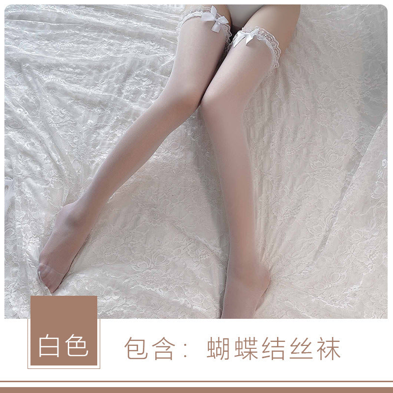 可爱甜美蝴蝶结长筒袜-9Rabbit北美情趣用品