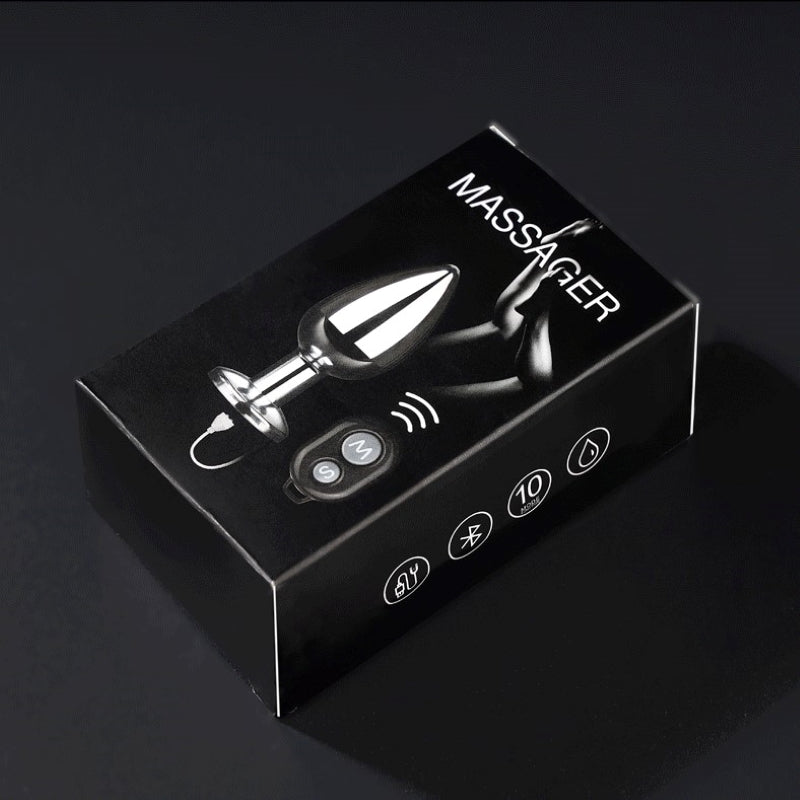 磁吸充电远程遥控金属震动肛塞-9Rabbit北美情趣用品