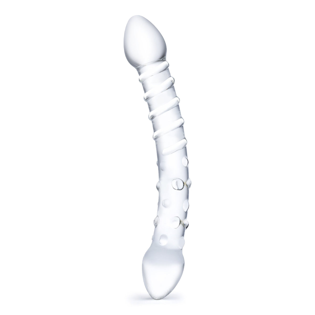 Double Trouble凸点螺纹玻璃阳具-9Rabbit北美情趣用品